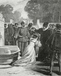 La reina Isabel y el conde de Leicester, siglo XIX